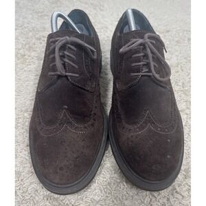 Skechers Mark Nason Brown Suede Wingtip Oxford Shoes Sz 9 Comfort Modern Preppy